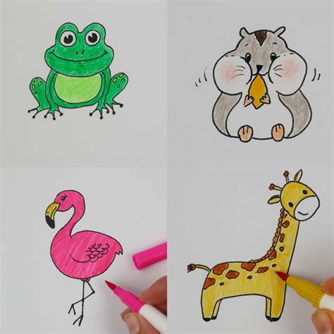 10 Easy Animal Drawings for Kids Vol. 1 .